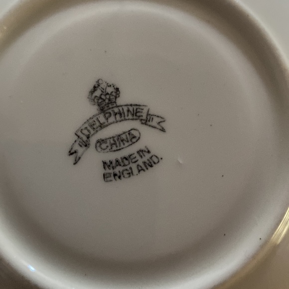 Vintage DELPHINE China England Teacup and Saucer Bone China - Picture 3 of 3